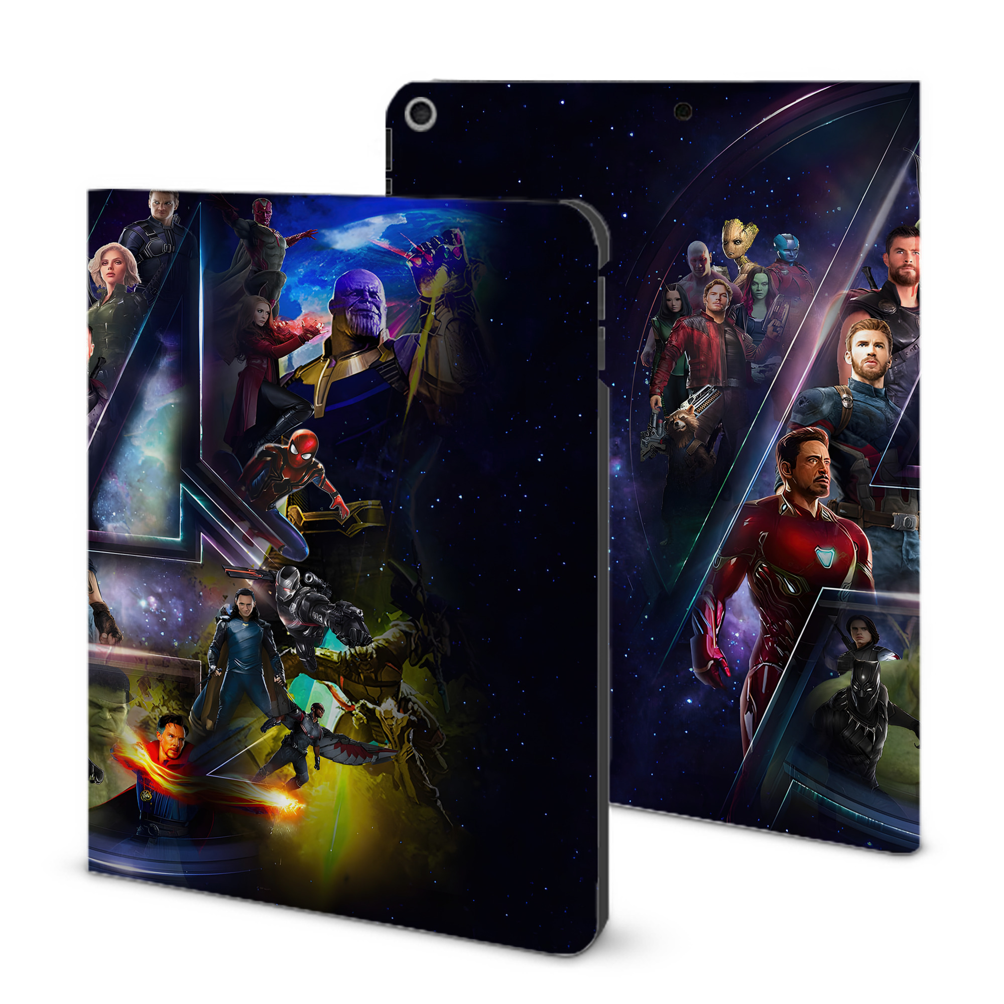 （画像用） アベンジャーズ The Avengers IPad ケース ブック型 PUレザー TPU 耐衝撃 軽量 薄型 ペン収納なし 全面保護 IPad 各モデル対応